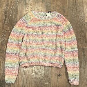 NWT Sunday Stevens Multicolored Sweater Size Large